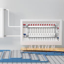 VEVOR 12 zaru starojuma apkures kolektors, 12,7 mm PEX cauruļu kolektors no nerūsējošā tērauda hidrauliskajai grīdas apkurei, PEX kolektora komplekts ar 12,7 mm adapteriem