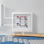 VEVOR 3 zaru starojuma apkures kolektors, 12,7 mm PEX cauruļu kolektors no nerūsējošā tērauda hidrauliskajai grīdas apkurei, PEX kolektora komplekts ar 12,7 mm adapteriem