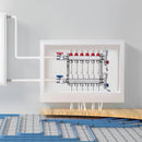 VEVOR 6 zaru starojuma apkures kolektors, 12,7 mm PEX cauruļu kolektors no nerūsējošā tērauda hidrauliskajai grīdas apkurei, PEX kolektora komplekts ar 12,7 mm adapteriem