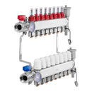 VEVOR 8 zaru starojuma apkures kolektors, 12,7 mm PEX cauruļu kolektors no nerūsējošā tērauda hidrauliskajai grīdas apkurei, PEX kolektora komplekts ar 12,7 mm adapteriem