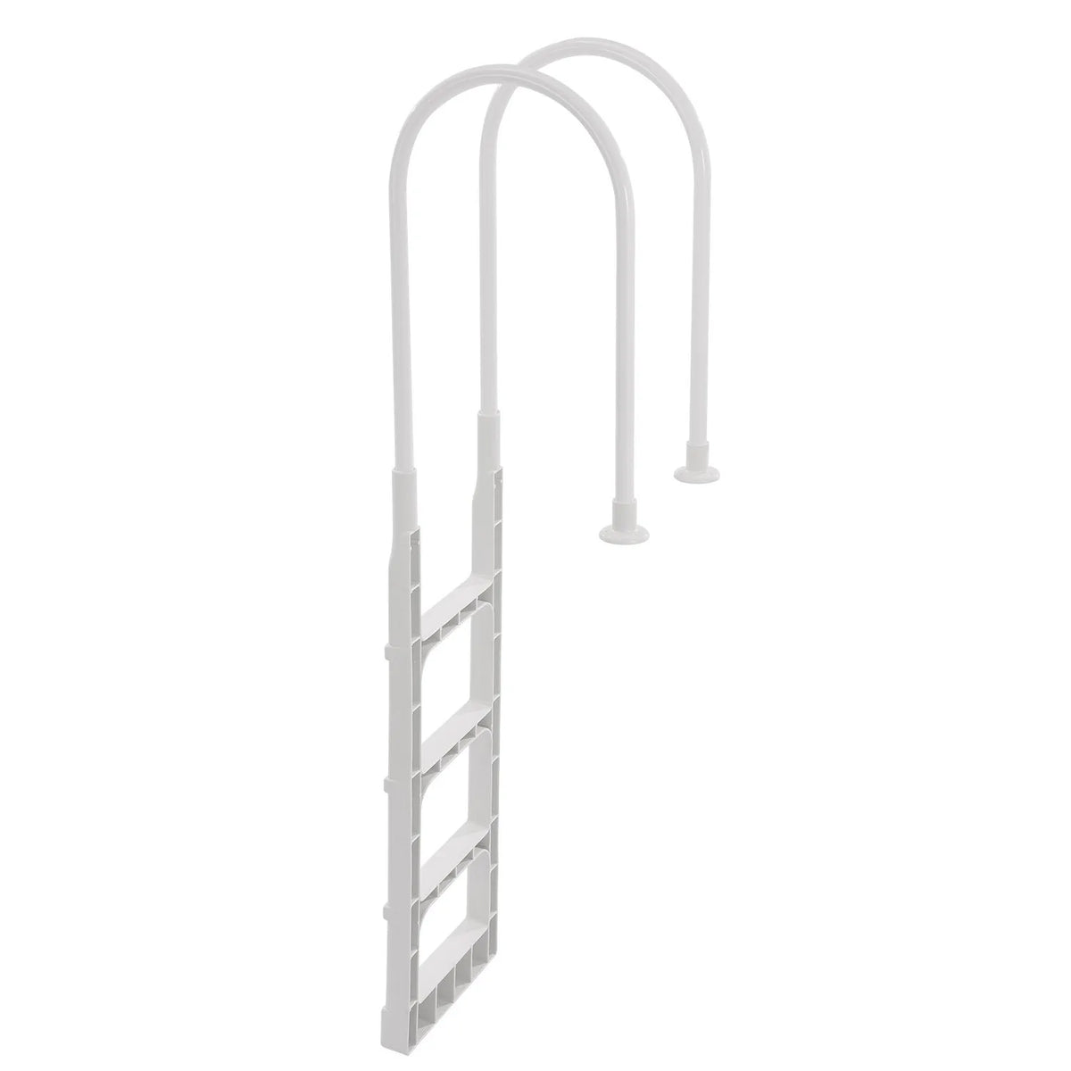 VEVOR baseina kāpnes ar 4 pakāpieniem un dubultām margām, sabiezināti neslīdoši pastiprināti pakāpieni, maksimālā slodze 136 kg, piemērotas 122–137 cm dziļiem iebūvētiem un virszemes baseiniem ar jebkura veida klāja segumu lietošanai iekštelpās un ārā