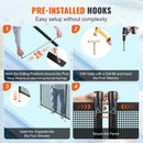 VEVOR noņemams baseina drošības žogs 1,21 × 32,91 m, bērnu drošības žogs iebūvētiem baseiniem, vienkārša pašmontāžas uzstādīšana, 340 g/m² Teslin PVC sieta audums, aizsardzībai bērniem un mājdzīvniekiem