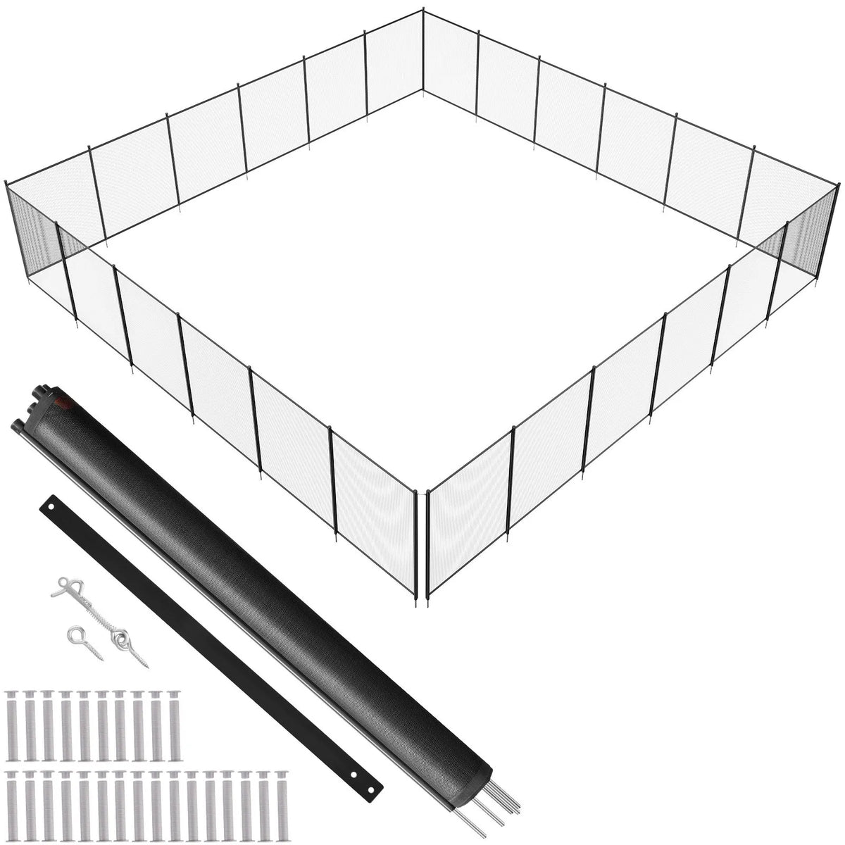 VEVOR baseina žogs 1,2 × 21,9 m, noņemams bērnu drošības žogs iebūvētiem baseiniem, viegli uzstādāms DIY peldbaseina žogs, 340 g/m² Teslin PVC sieta materiāls bērnu un mājdzīvnieku aizsardzībai