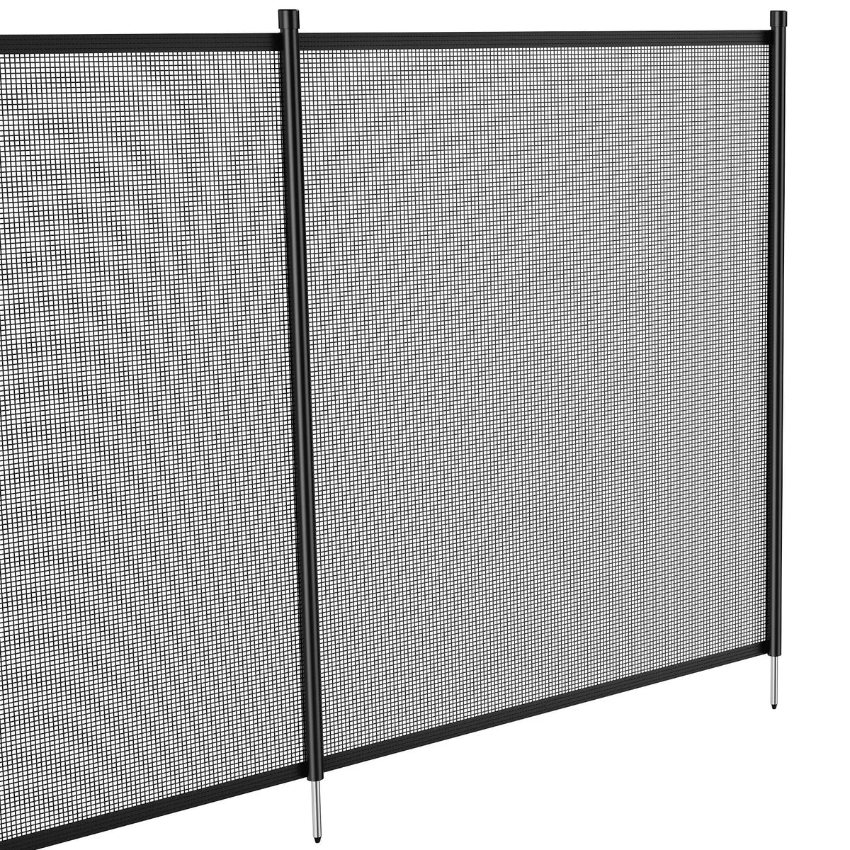VEVOR baseina žogs 4 × 96 ft / 1,21 × 29,26 m, noņemams drošības žogs iebūvētiem baseiniem, viegli pašmontējams peldbaseina žogs ar 340 g/m² Teslin PVC sieta audumu, kas pasargā bērnus un mājdzīvniekus