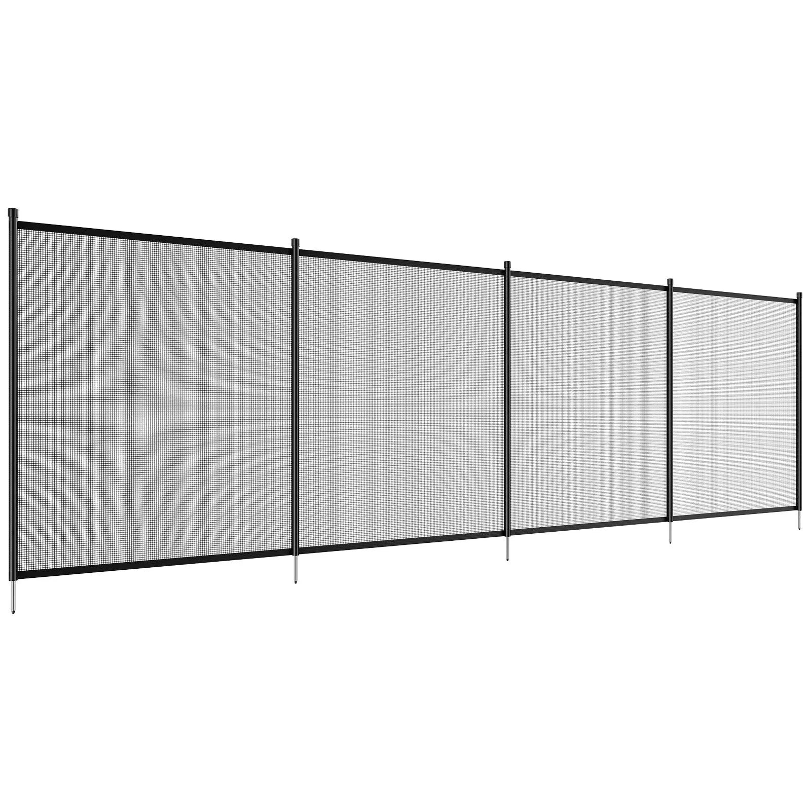 VEVOR baseina žogs 4 × 96 ft / 1,21 × 29,26 m, noņemams drošības žogs iebūvētiem baseiniem, viegli pašmontējams peldbaseina žogs ar 340 g/m² Teslin PVC sieta audumu, kas pasargā bērnus un mājdzīvniekus
