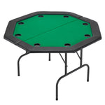 VEVOR salokāms pokera galds 8 spēlētājiem, 1220 mm kazino tipa atpūtas galds ar polsterētām malām un glāžu turētājiem, astoņstūra pārnēsājams spēļu galds ar filca pārklājumu un metāla kājām, piemērots Texas Hold’em un Blackjack spēlei