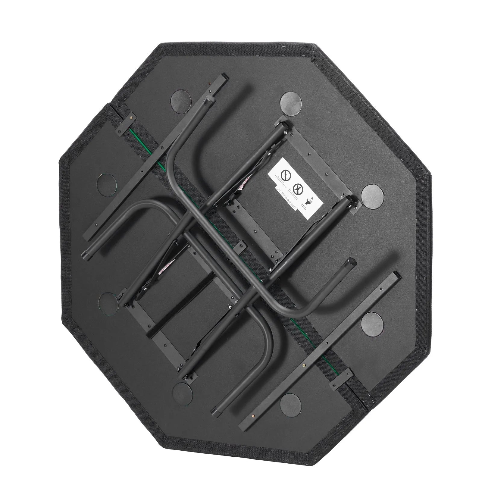 VEVOR salokāms pokera galds 8 spēlētājiem, 1220 mm kazino tipa atpūtas galds ar polsterētām malām un glāžu turētājiem, astoņstūra pārnēsājams spēļu galds ar filca pārklājumu un metāla kājām, piemērots Texas Hold’em un Blackjack spēlei