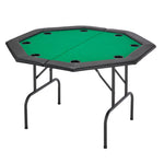 VEVOR salokāms pokera galds 8 spēlētājiem, 1220 mm kazino tipa atpūtas galds ar polsterētām malām un glāžu turētājiem, astoņstūra pārnēsājams spēļu galds ar filca pārklājumu un metāla kājām, piemērots Texas Hold’em un Blackjack spēlei