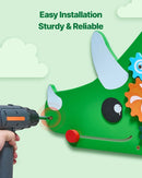 VEVOR Bērnu aktivitāšu sienas panelis “Dinosaur” ar 11 aktivitātēm, Montessori sensorā siena bērniem 3–12 gadiem, mācību aktivitāšu centrs rotaļu istabai, bērnudārzam un klasei