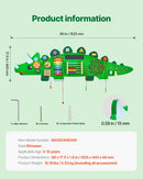VEVOR Bērnu aktivitāšu sienas panelis “Dinosaur” ar 11 aktivitātēm, Montessori sensorā siena bērniem 3–12 gadiem, mācību aktivitāšu centrs rotaļu istabai, bērnudārzam un klasei