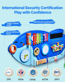 VEVOR Bērnu aktivitāšu sienas panelis “Orca” ar 12 aktivitātēm, Montessori sensorā siena bērniem 3–12 gadiem, mācību aktivitāšu centrs rotaļu istabai, bērnudārzam un klasei