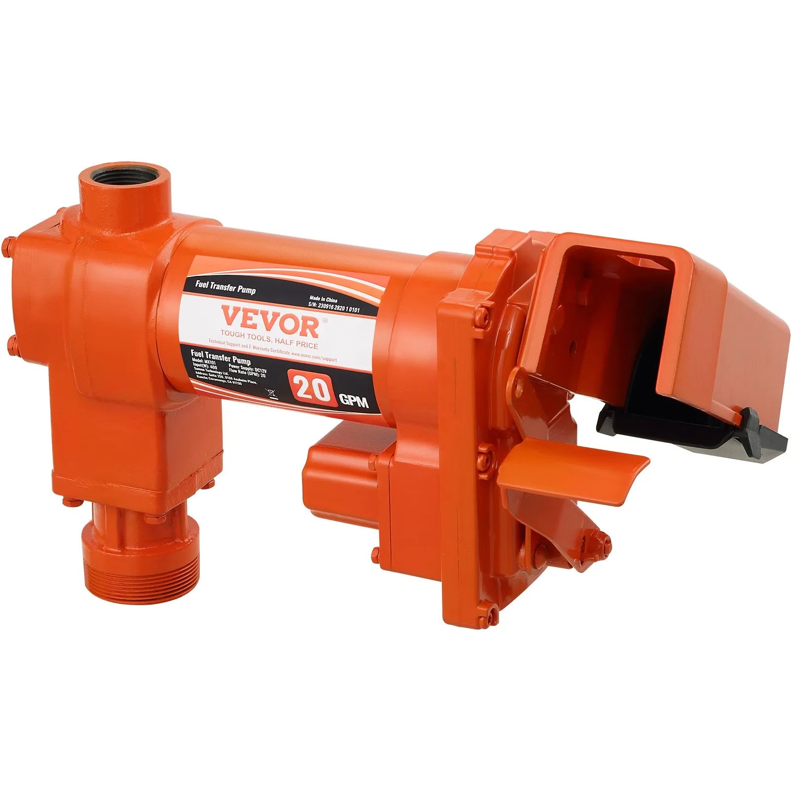 VEVOR degvielas pārsūknēšanas sūknis, 12 V DC, 75,7 l/min, ar automātisku uzgalīti, izplūdes šļūteni un sūkšanas cauruli, degvielas, dīzeļdegvielas, –kerezeņa, etanola, metanola maisījumiem un biodīzeļdegvielai