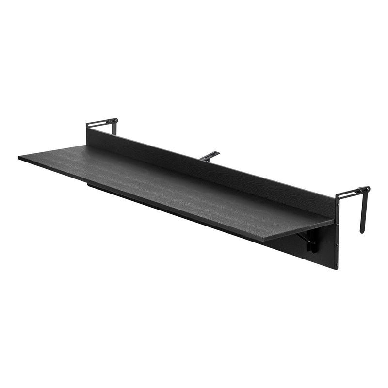 VEVOR piekarināms balkona galds 30,5 × 122 cm, salokāms margu galds, kravnesība līdz 22,7 kg, piemērots margām ar biezumu 2,5–10,9 cm, pasniegšanas galds balkonam un terasei
