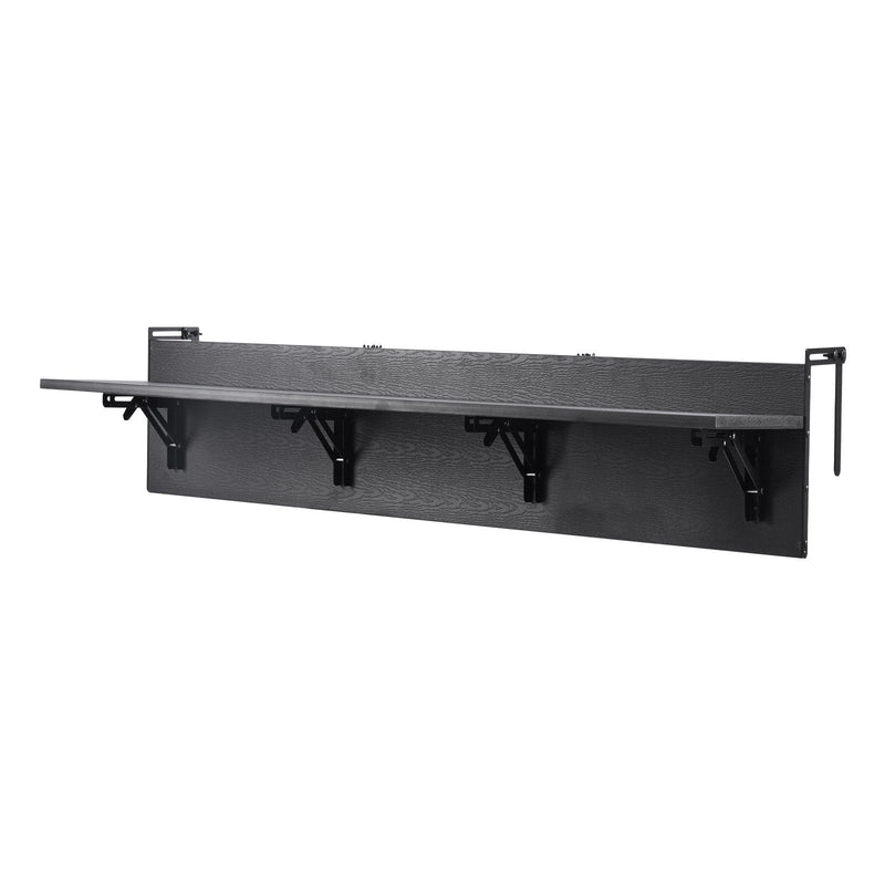 VEVOR piekarināms balkona galds 30,5 × 150 cm, salokāms balkona margu galds, kravnesība līdz 22,7 kg, piemērots margām ar biezumu 2,5–15 cm, pasniegšanas galds balkonam un terasei