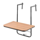 VEVOR piekarināms balkona galds 64 × 61 cm, salokāms balkona margu galds ar 4 līmeņu augstuma regulēšanu, piemērots margām ar biezumu 2,5–21 cm, pasniegšanas galds balkonam un terasei