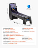 VEVOR klasiskā Roll and Score arkādes spēļu galda iekārta, 274 cm, iekštelpu skeeball spēļu galds ar LED elektronisko rezultātu skaitītāju, skaņu un automātisku bumbiņu atgriešanu, piemērots pieaugušajiem un bērniem, 4 bumbiņas komplektā