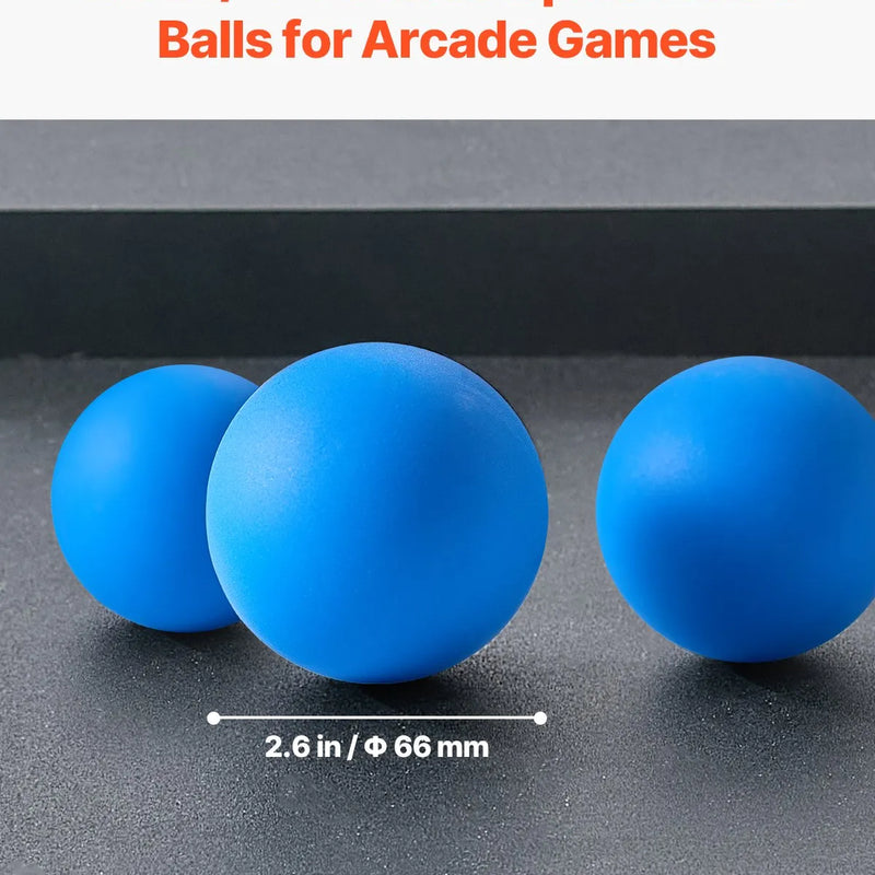 VEVOR Roll and Score arkādes spēļu bumbiņas, 4 gab. rezerves komplekts, skeeball arkādes spēļu piederums mešanas spēlēm, piemērots pieaugušajiem un bērniem, spēļu istabām un aktivitātēm ārpus telpām