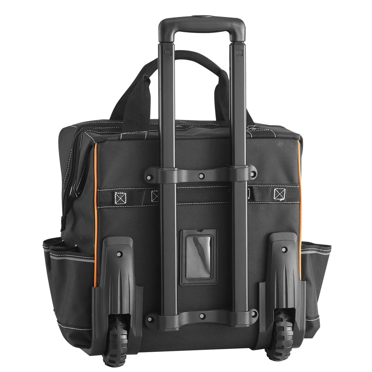 VEVOR instrumentu soma ar riteņiem, kravnesība līdz 50 kg, 25 kabatas, izturīga instrumentu soma uz riteņiem ar regulējamu teleskopisko rokturi un stabilu pamatni, instrumentu organizators celtniecībai un mehāniķiem