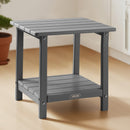VEVOR āra sānu galds 450 × 380 × 440 mm, divslāņu HDPE konstrukcija, viegli kopjams, izturīgs pret skarbiem laikapstākļiem, piemērots terasei, baseinam, pludmalei, lievenim, pagalmam un iekštelpām, pelēks