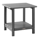 VEVOR āra sānu galds 450 × 380 × 440 mm, divslāņu HDPE konstrukcija, viegli kopjams, izturīgs pret skarbiem laikapstākļiem, piemērots terasei, baseinam, pludmalei, lievenim, pagalmam un iekštelpām, pelēks