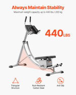VEVOR vēdera preses trenažieris, core un vēdera muskuļu trenažieris, salokāms un regulējams fitnesa aprīkojums, 200 kg nestspēja, mājas sporta zālei