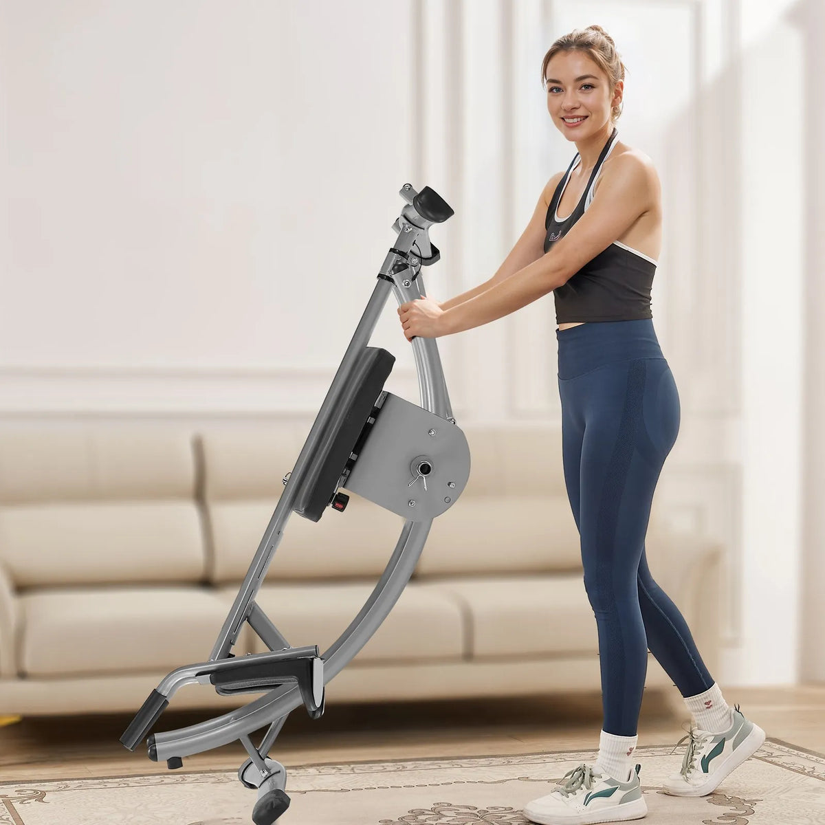 VEVOR vēdera preses trenažieris, core un vēdera muskuļu trenažieris, salokāms un regulējams fitnesa aprīkojums, 200 kg nestspēja, mājas sporta zālei