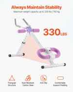 VEVOR vēdera preses trenažieris, core un vēdera muskuļu trenažieris, salokāms un regulējams fitnesa aprīkojums, 150 kg nestspēja, mājas sporta zālei