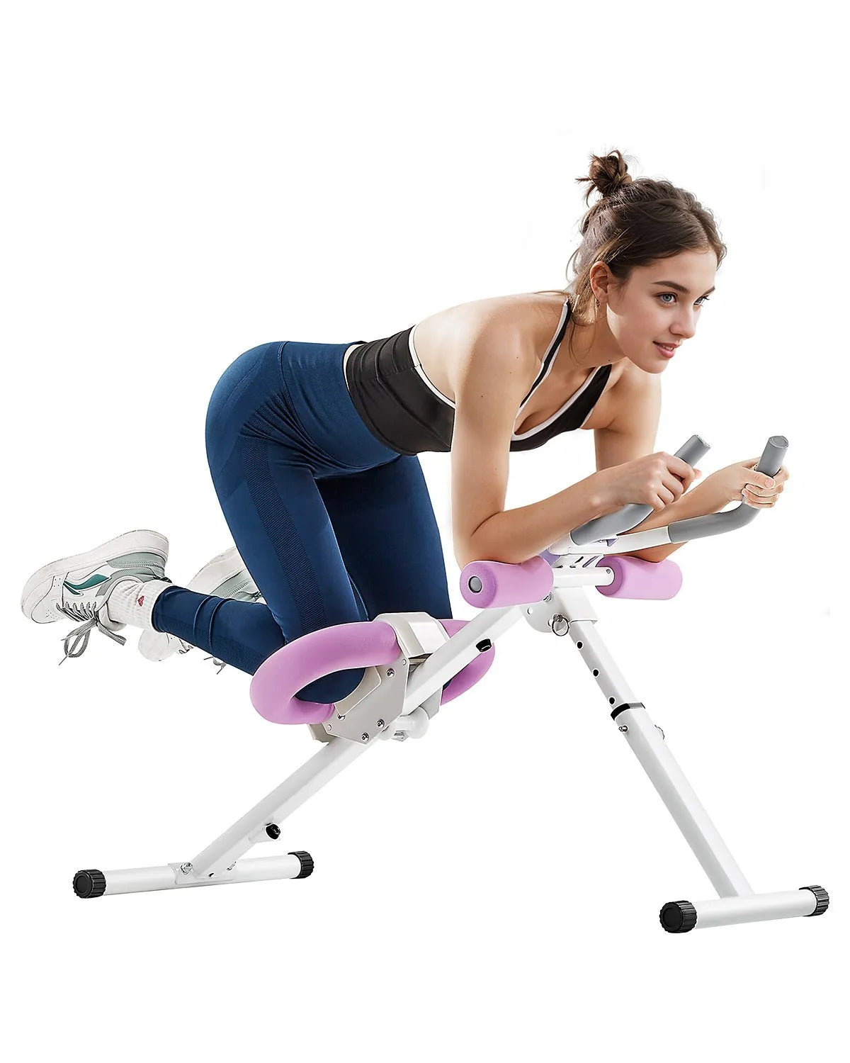 VEVOR vēdera preses trenažieris, core un vēdera muskuļu trenažieris, salokāms un regulējams fitnesa aprīkojums, 150 kg nestspēja, mājas sporta zālei
