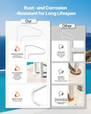 VEVOR baseina margas 122 × 81,3 cm, pastiprinātas nerūsējošā tērauda peldbaseina margas ar nestspēju līdz 100 kg, bezšuvju metinājums, iegremdēta vai ar pamatplāksni montējama konstrukcija lietošanai pie baseina, akvaparkos un spa centros