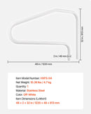 VEVOR baseina margas 122 × 81,3 cm, pastiprinātas nerūsējošā tērauda peldbaseina margas ar nestspēju līdz 100 kg, bezšuvju metinājums, iegremdēta vai ar pamatplāksni montējama konstrukcija lietošanai pie baseina, akvaparkos un spa centros