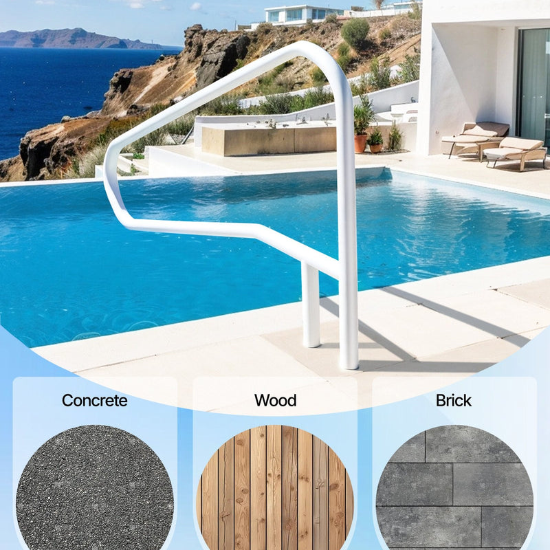 VEVOR baseina margas 137,1 × 81,3 cm, pastiprinātas nerūsējošā tērauda peldbaseina margas ar nestspēju līdz 100 kg, bezšuvju metinājums, iegremdēta vai ar pamatplāksni montējama konstrukcija lietošanai pie baseina, akvaparkos un spa centros