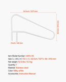 VEVOR baseina margas 137,1 × 81,3 cm, pastiprinātas nerūsējošā tērauda peldbaseina margas ar nestspēju līdz 100 kg, bezšuvju metinājums, iegremdēta vai ar pamatplāksni montējama konstrukcija lietošanai pie baseina, akvaparkos un spa centros