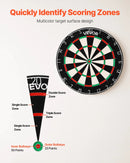VEVOR šautriņu dēlis 450 mm, augstas kvalitātes šautriņu dēlis ar skavu brīvu bullseye centru, asmens tipa stiepli un rotējošu ciparu gredzenu, profesionāls šautriņu dēlis mājas ballītēm un spēļu istabai (šautriņas nav iekļautas)