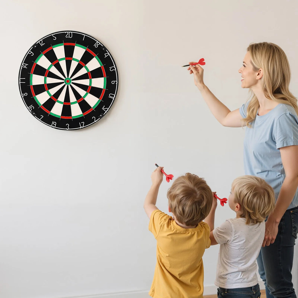 VEVOR šautriņu dēlis 450 mm, augstas kvalitātes šautriņu dēlis ar skavu brīvu bullseye centru, asmens tipa stiepli un rotējošu ciparu gredzenu, profesionāls šautriņu dēlis mājas ballītēm un spēļu istabai (šautriņas nav iekļautas)