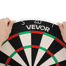 VEVOR šautriņu dēlis 450 mm, augstas kvalitātes šautriņu dēlis ar skavu brīvu bullseye centru, asmens tipa stiepli un rotējošu ciparu gredzenu, profesionāls šautriņu dēlis mājas ballītēm un spēļu istabai (šautriņas nav iekļautas)