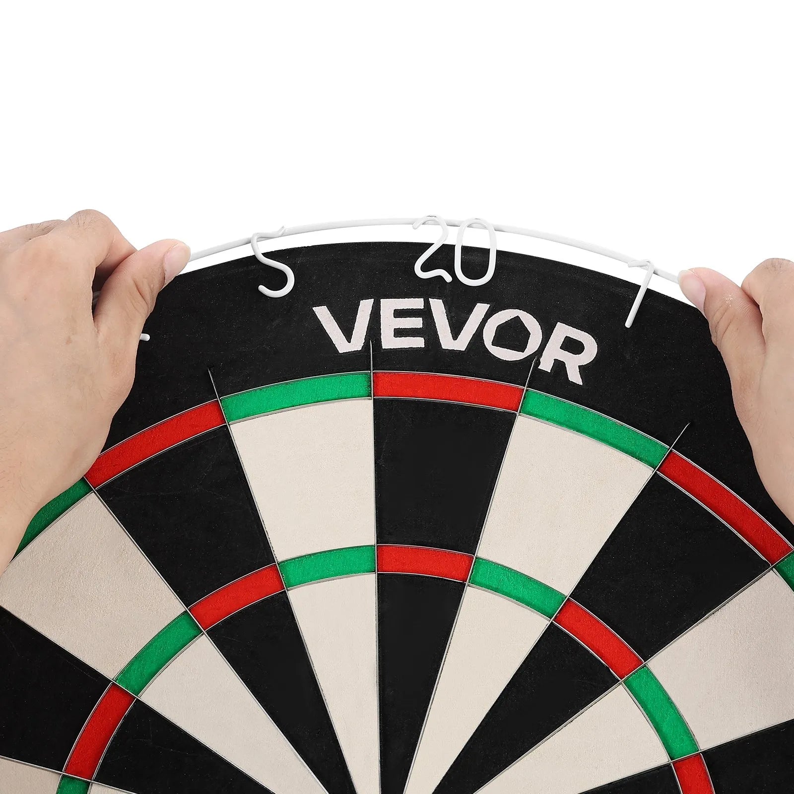 VEVOR šautriņu dēlis 450 mm, augstas kvalitātes šautriņu dēlis ar skavu brīvu bullseye centru, asmens tipa stiepli un rotējošu ciparu gredzenu, profesionāls šautriņu dēlis mājas ballītēm un spēļu istabai (šautriņas nav iekļautas)