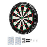 VEVOR šautriņu dēlis 450 mm, augstas kvalitātes šautriņu dēlis ar skavu brīvu bullseye centru, asmens tipa stiepli un rotējošu ciparu gredzenu, profesionāls šautriņu dēlis mājas ballītēm un spēļu istabai (šautriņas nav iekļautas)