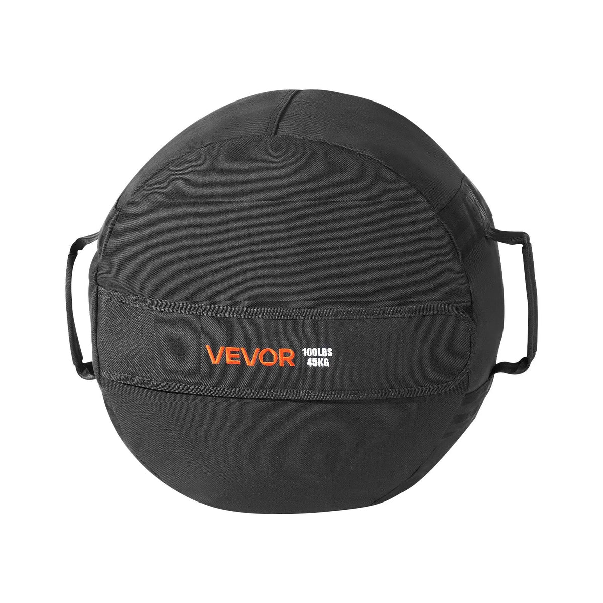 VEVOR treniņu smilšu maiss ar rokturiem, 45 kg, fitnesa un spēka treniņiem, melns (bez pildījuma)