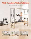 VEVOR pilates reformeris no koka ar dubulto pretestību, treniņu aprīkojums ar reformera kasti un lēciena platformu, piemērots iesācējiem un pieredzējušiem lietotājiem, slodze līdz 181 kg