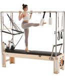 VEVOR pilates reformeris no koka ar dubulto pretestību, treniņu aprīkojums ar reformera kasti un lēciena platformu, piemērots iesācējiem un pieredzējušiem lietotājiem, slodze līdz 181 kg
