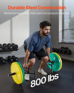 VEVOR trapeces stienis (hex bar), atvērta rāmja konstrukcija, 360 kg slodze, 50 mm diametrs, ar rievotiem rokturiem, piemērots pietupieniem, vilkmei un plecu spiedienam