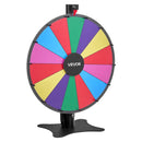 VEVOR 610 mm laimes rats ar statīvu, 14 nodalījumi, regulējams augstums, ar dzēšamu virsmu un 2 marķieriem, 6 krāsas, viegla montāža, ballītēm, bāriem, izstādēm un karnevāliem