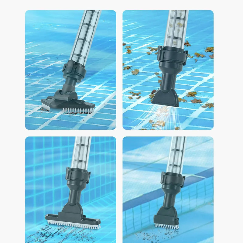 VEVOR Bezvadu rokas baseina putekļsūcējs, 8,5 GPM, ar pagarināmu kātu, spēcīga sūkšana dziļai tīrīšanai, uzlādējams baseina tīrītājs ar līdz 1 stundai darbības laiku, paredzēts virszemes un iebūvējamiem baseiniem un spa