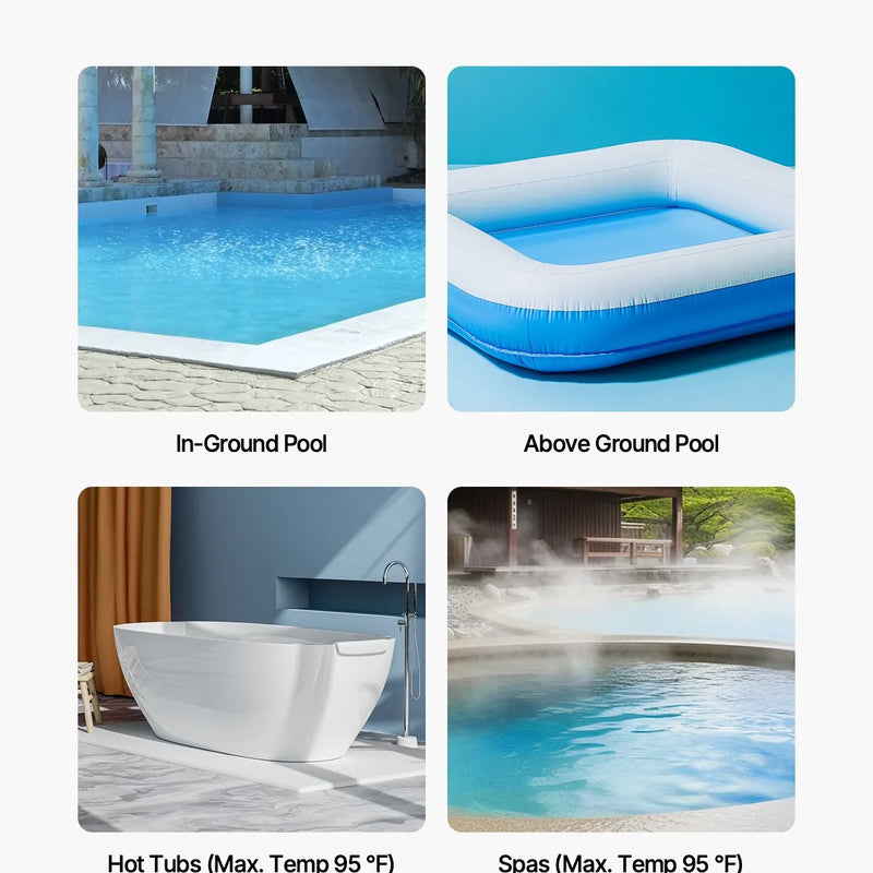 VEVOR Bezvadu rokas baseina putekļsūcējs, 8,5 GPM, ar pagarināmu kātu, spēcīga sūkšana dziļai tīrīšanai, uzlādējams baseina tīrītājs ar līdz 1 stundai darbības laiku, paredzēts virszemes un iebūvējamiem baseiniem un spa