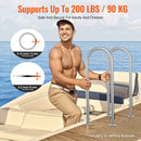 VEVOR baseina margas 91,4 × 33 cm, alumīnija drošības margas ar pamatnes plāksni iekštelpu un āra baseiniem, ergonomiskas peldbaseina drošības margas terasēm, rūsas izturīgs satvēriena rokturis ar piederumiem SPA zonām un piestātnēm