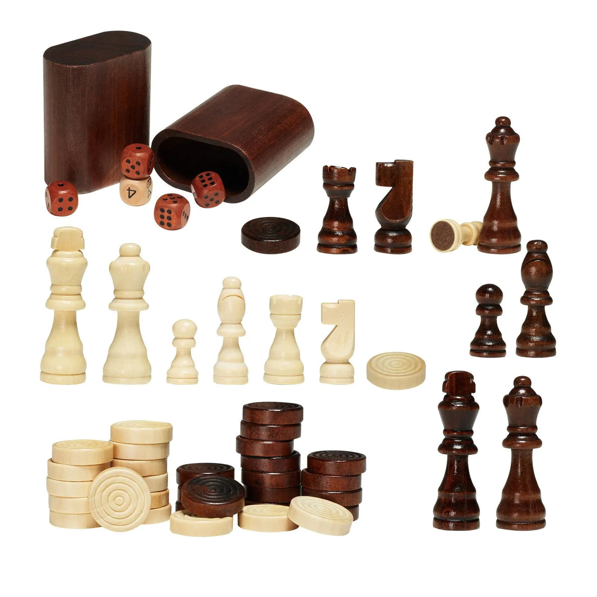 VEVOR 3 vienā šaha, dambretes un bekgemona galda komplekts, 457 mm premium koka šaha galds, luksusa kombinētais spēļu galda mēbeļu komplekts, galda spēļu dāvana ģimenei