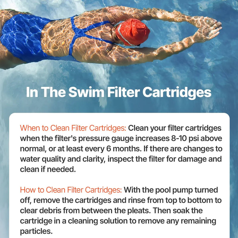 VEVOR Baseina filtra kārtridžs, 4 gab., 9,75 m², SPA un karstās vannas filtra kārtridžu nomaiņa, saderīgs ar Pentair CCP420 un Pleatco PCC80-PAK4L, drošs bērniem un mājdzīvniekiem, viegli tīrāms