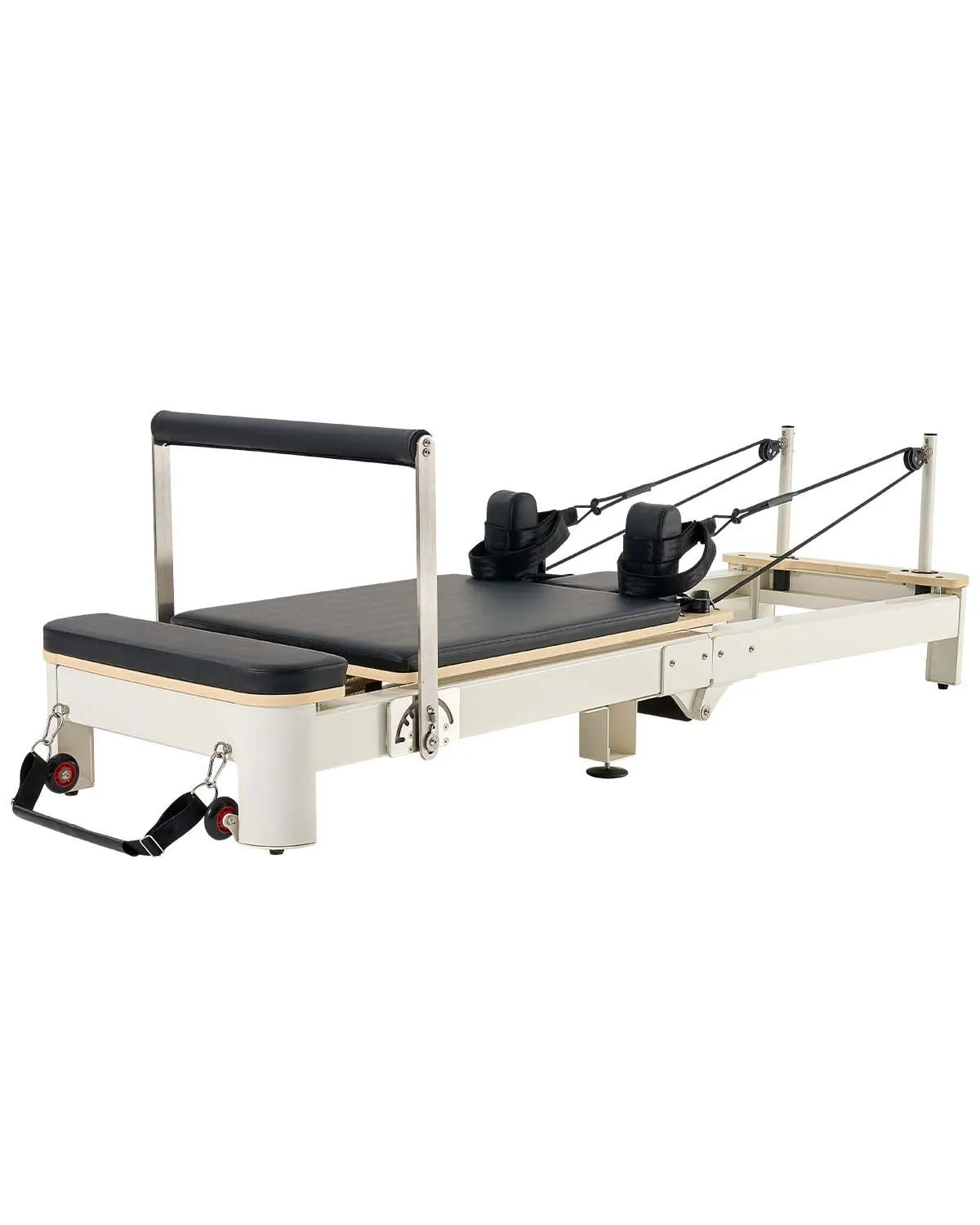 VEVOR salokāms pilates reformeris ar sēdēšanas kasti, pilates gulta ar dubulto pretestību (atsperes un troses), piemērots iesācējiem un pieredzējušiem lietotājiem mājas sporta zālei, slodze līdz 181 kg