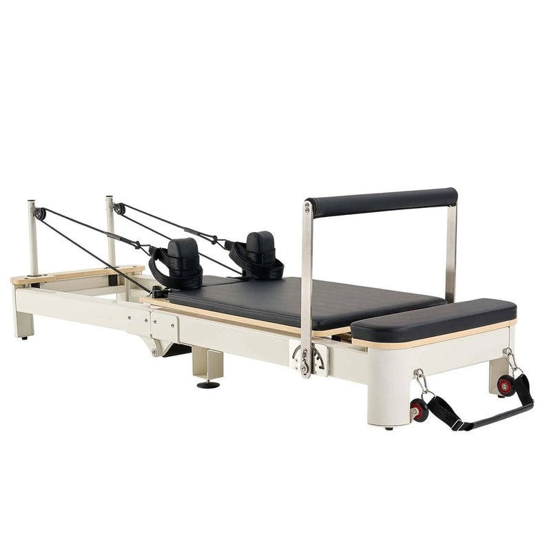 VEVOR salokāms pilates reformeris ar sēdēšanas kasti, pilates gulta ar dubulto pretestību (atsperes un troses), piemērots iesācējiem un pieredzējušiem lietotājiem mājas sporta zālei, slodze līdz 181 kg