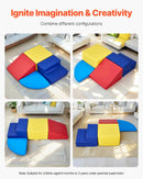 VEVOR Bērnu kāpšanas rotaļu komplekts, 4 daļas, putu kāpšanas bloki bērniem no 6 mēnešiem līdz 3 gadiem, PU ādas pārklājums, iekštelpu rāpošanas un slīdēšanas aktivitāšu komplekts, viegli tīrāms